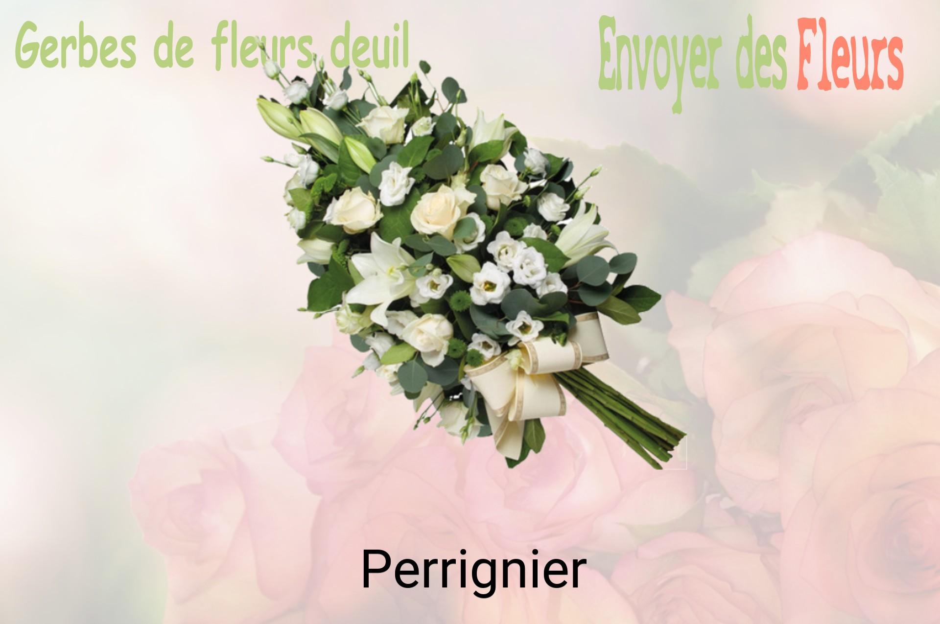 Gerbe de fleurs de deuil livrée à Perrignier